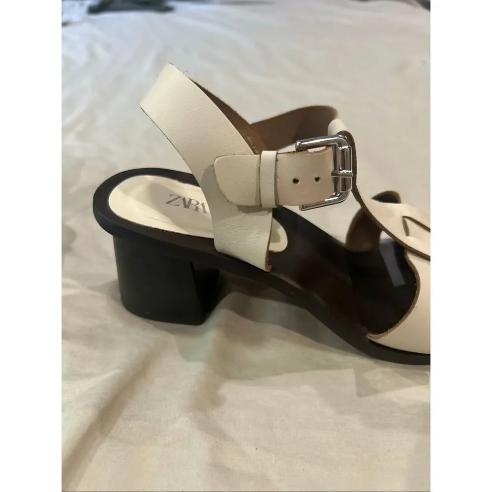 Zara Leather Cage Sandals - Picture 8 of 8